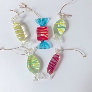 Vintage glass candy ornaments